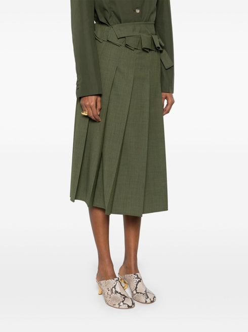wrap midi skirt
